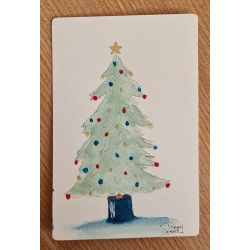 carte aquarelle de noël