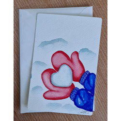 carte aquarelle de noël