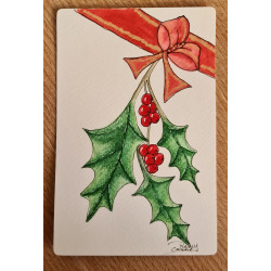 carte aquarelle de noël